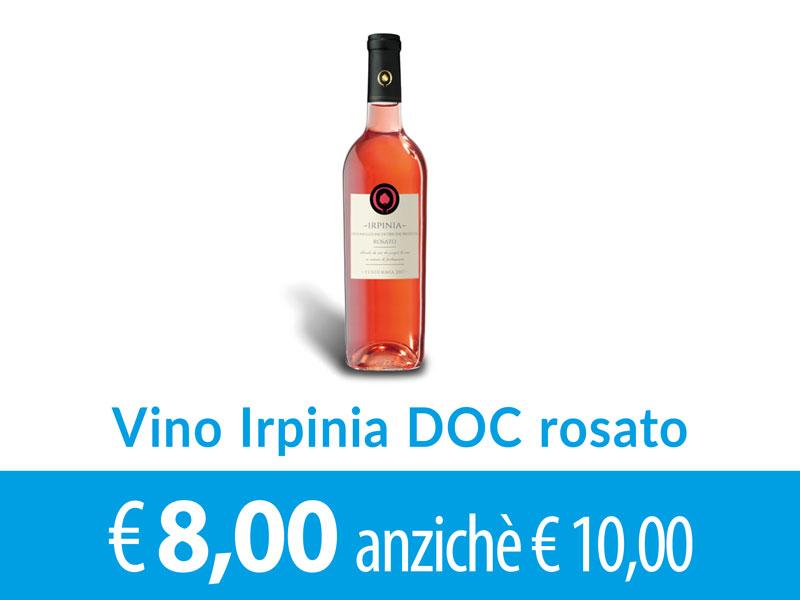 Vino Irpinia DOC Rosato vendemmia 2017 SCONTO 2,00 euro