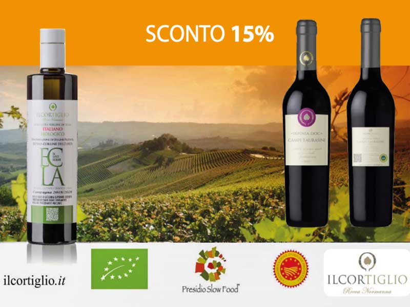 Vino DOC, DOCG, DOP e Olio extravergine SCONTO 15%