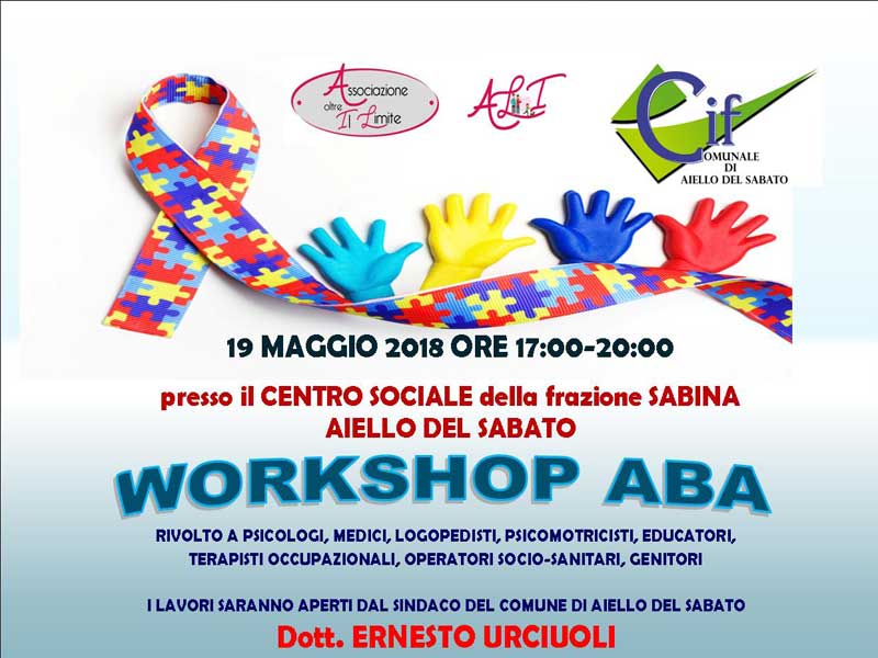 Autismo: workshop ABA per famiglie, operatori e insegnanti